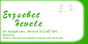 erzsebet hevele business card